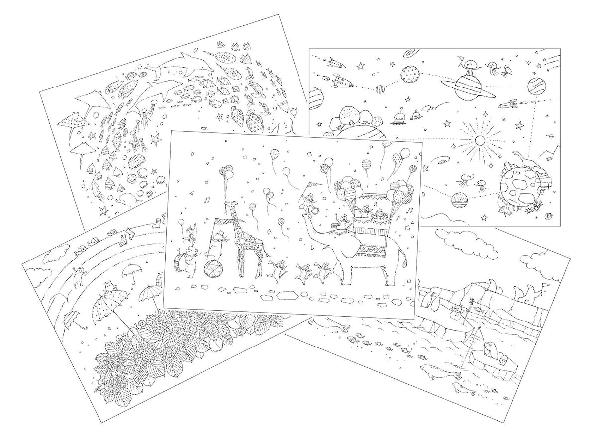 The Coloring Book for Clear and Neon Crayon : Color Outside the Lines – Japanese Coloring Book