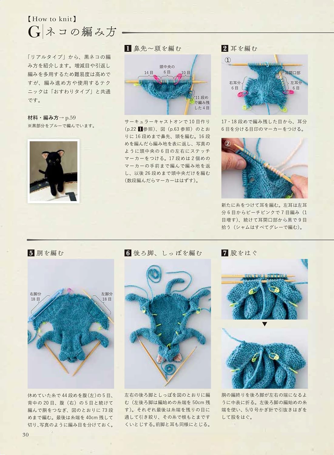 Amigurumi KNIT – Adorable Knitted Animals with Knitting Needles – Japanese Knitting Pattern Book