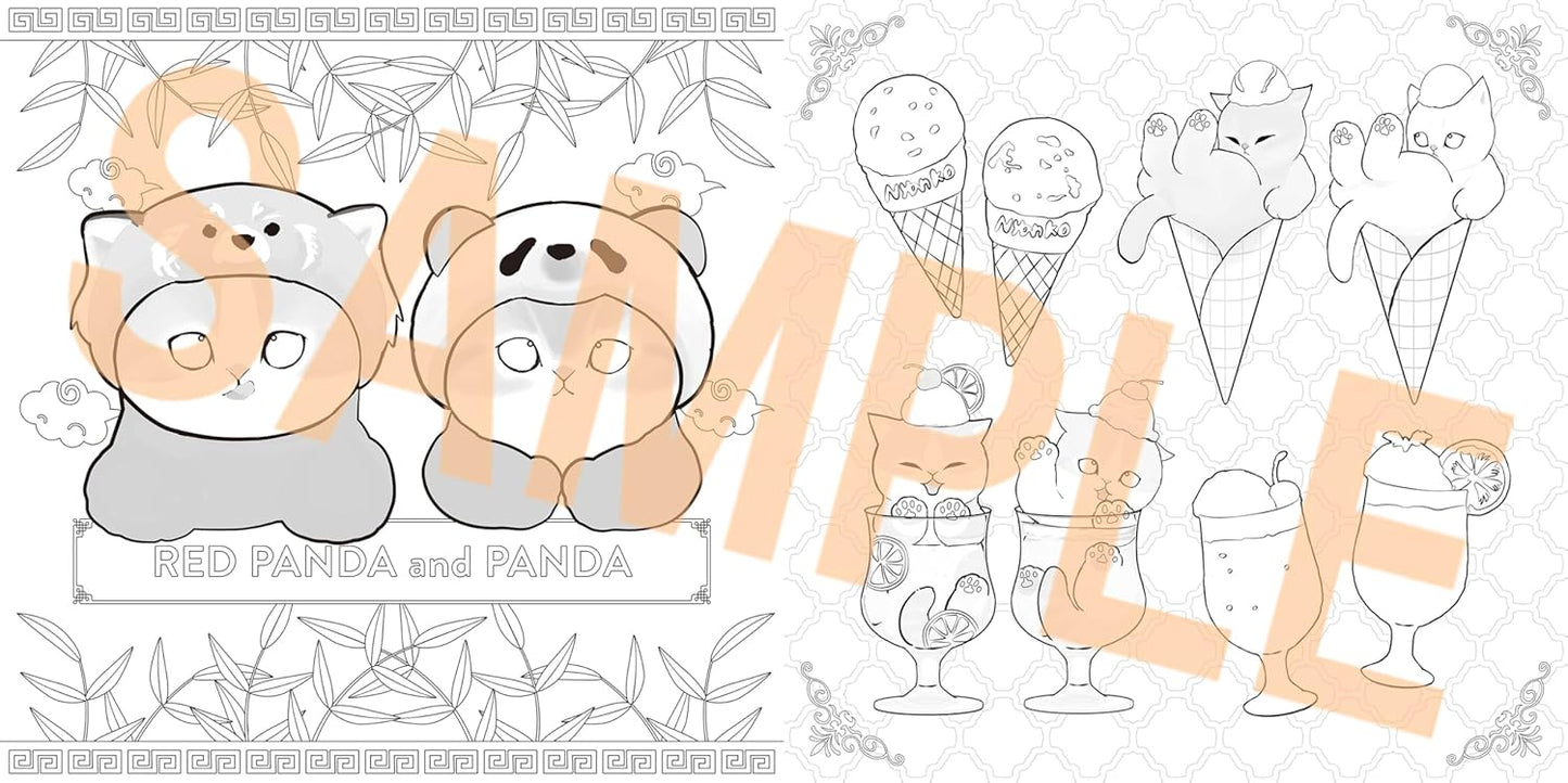 Mofusand Relaxing Coloring Lesson Book – Cute Fluffy Cats Japanese Coloring Book