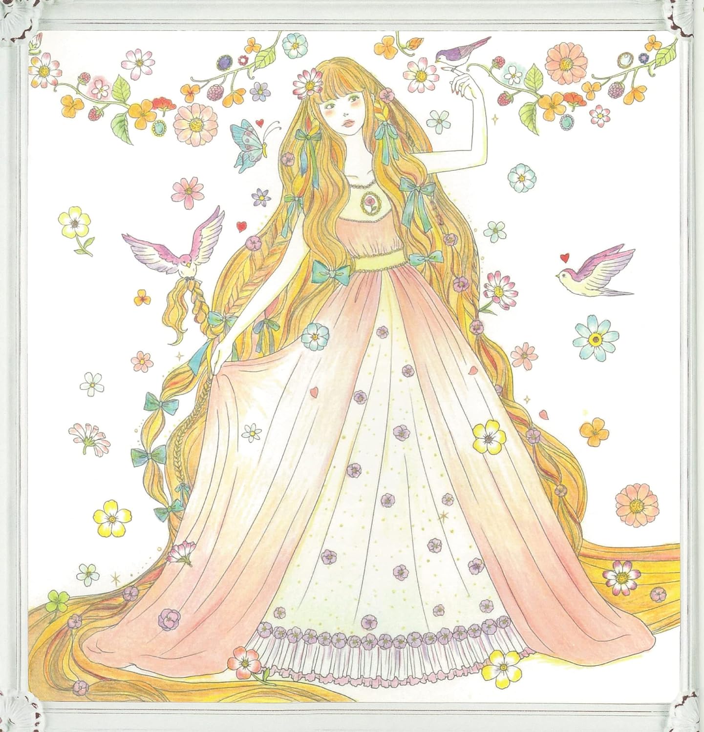 Colors Make You Happy Dreamy Princess Coloring Book - Japanese Coloring Book