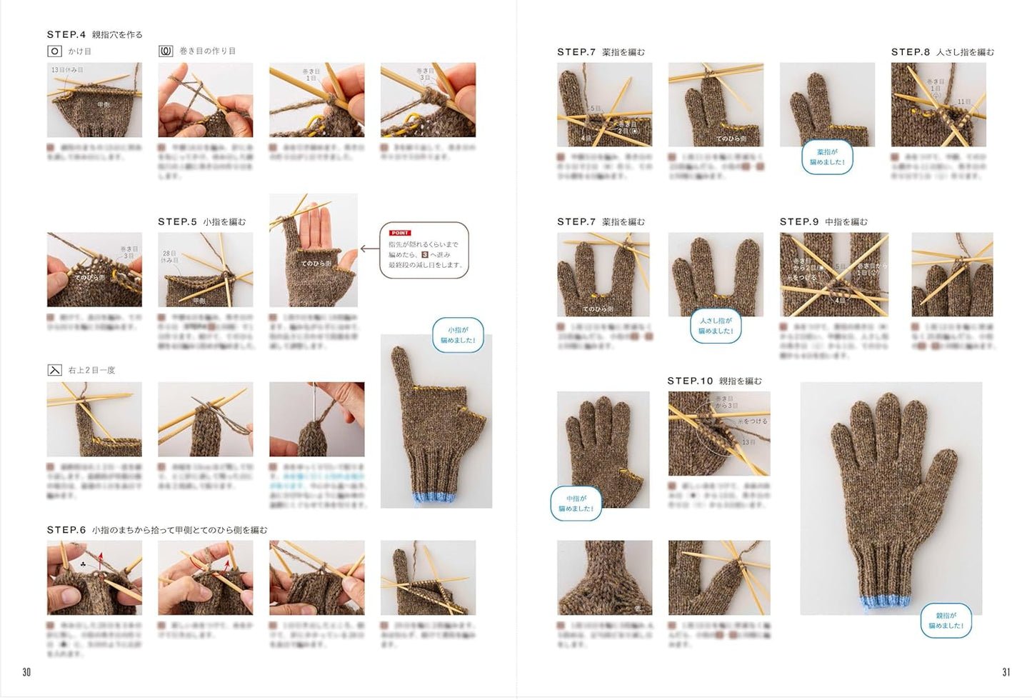 Hand Knit Gloves and Caps by Holly's - Japanese Pattern Book