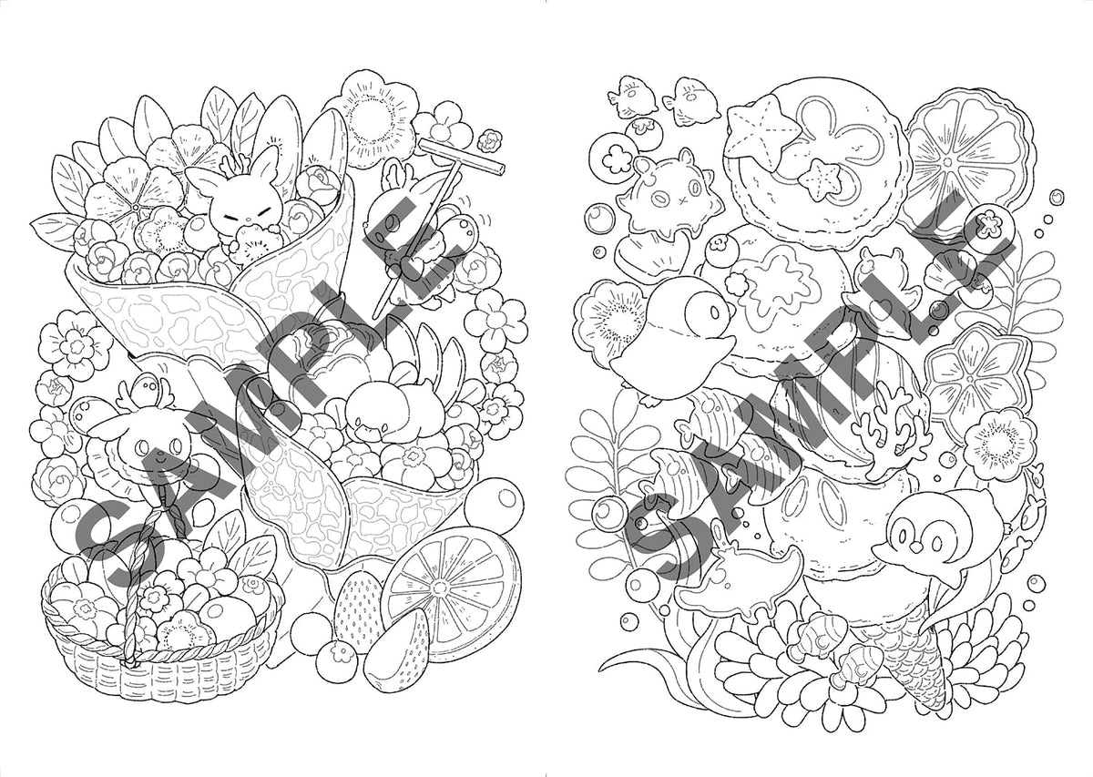 A Heartwarming Coloring Book — Fantasy Sweets World - Japanese Coloring Book
