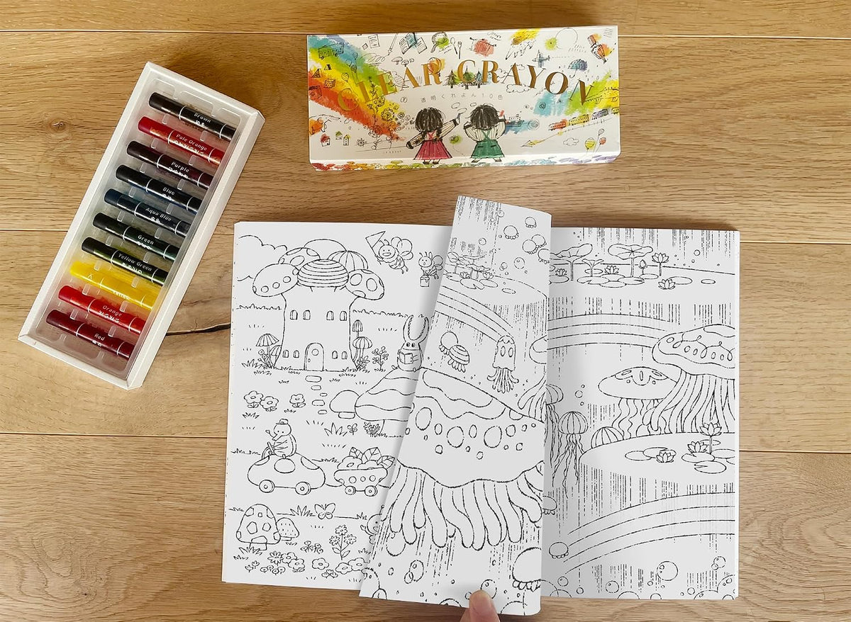 The Coloring Book for Clear and Neon Crayon : Color Outside the Lines : TRAVEL – Japanese Coloring Book