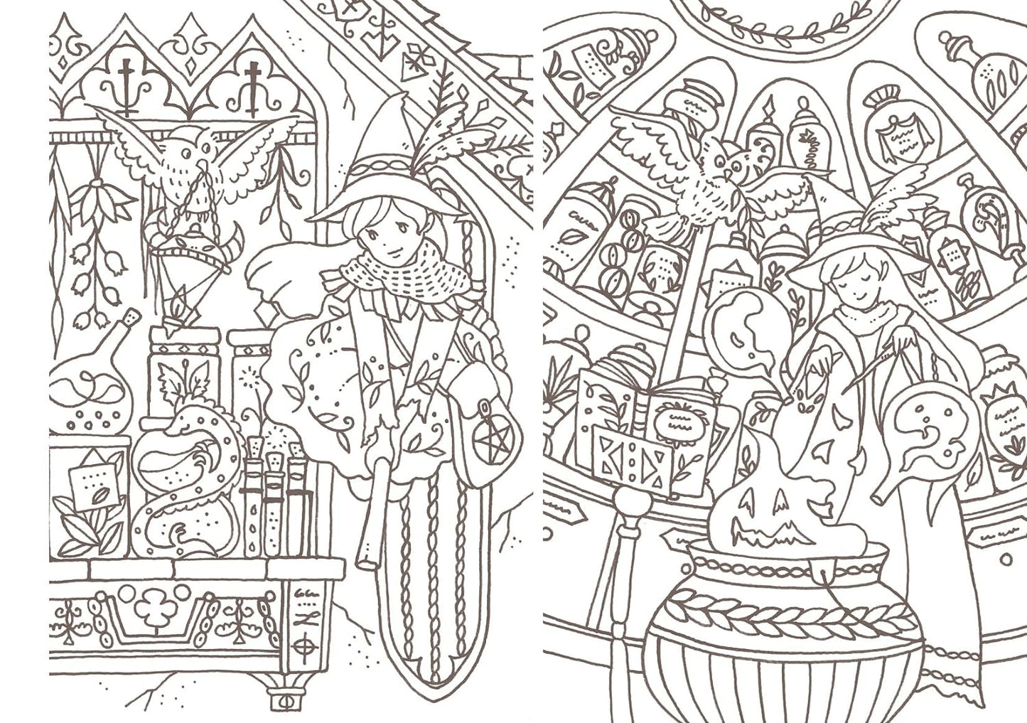 16 Rooms and 16 People - Post Card Size Japanese Coloring Book by Eriy