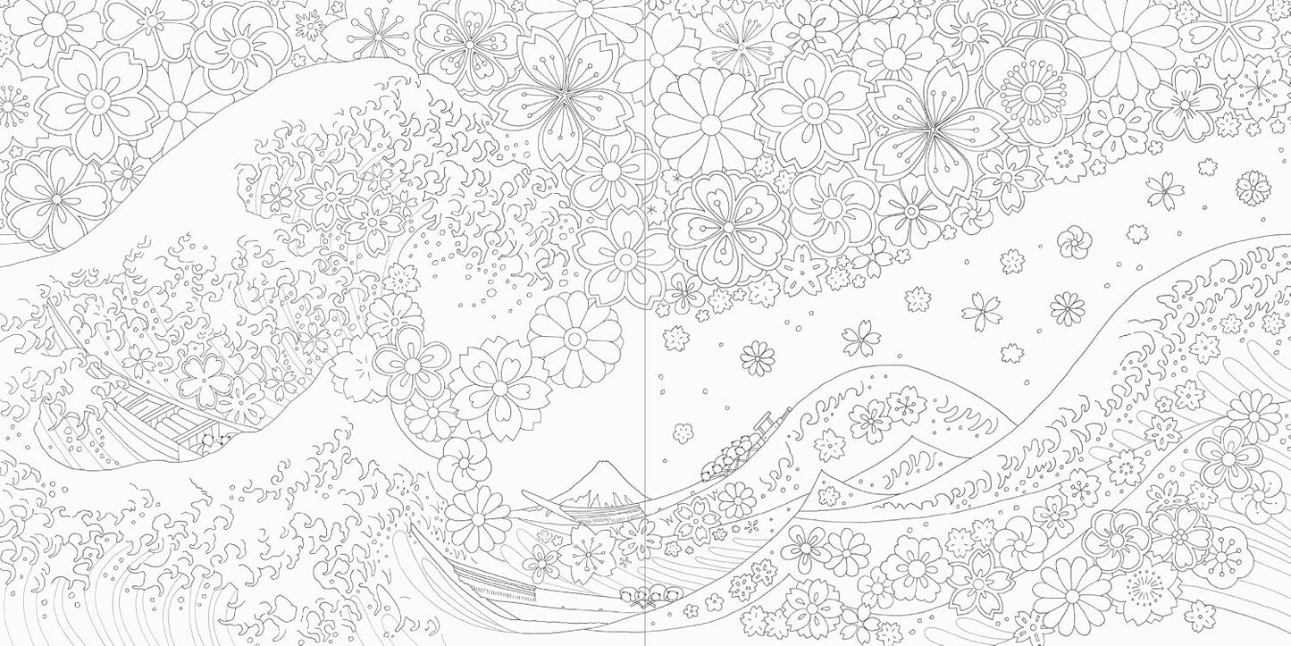 Ukiyo-e & Traditional Japanese Patterns Coloring Book – Japanese Art and Designs