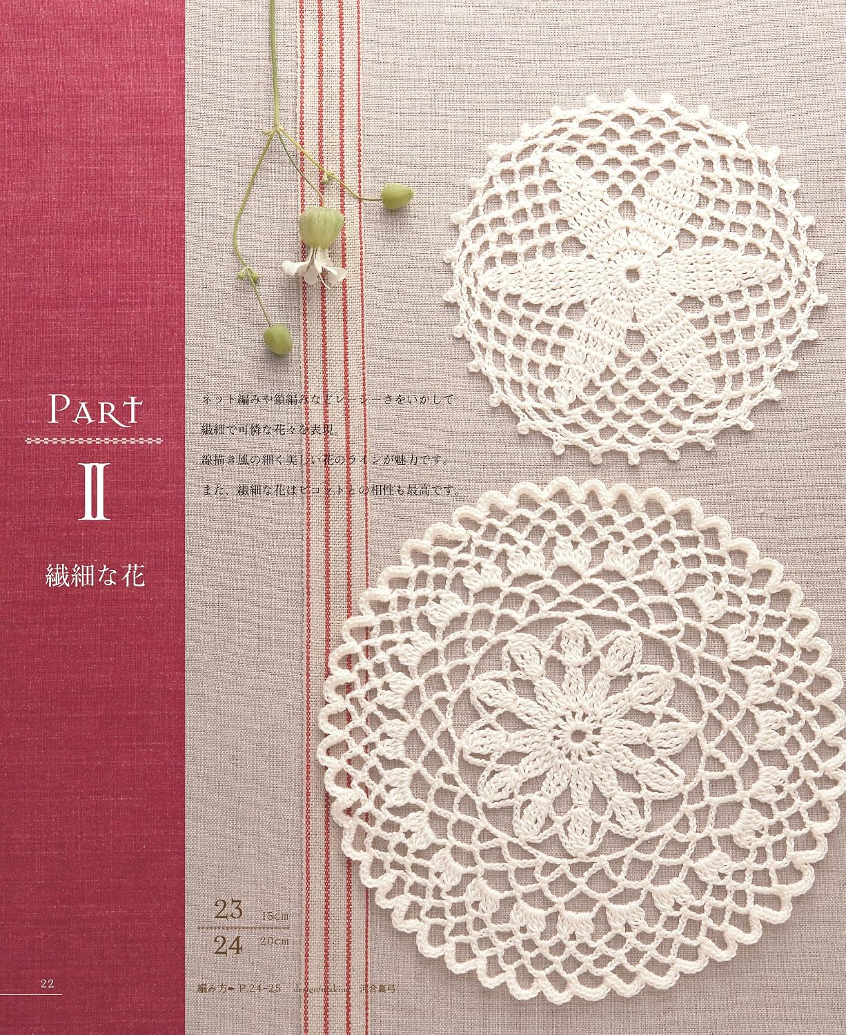 LACE WORK FLORAL Design 100 - Japanese Craft Book