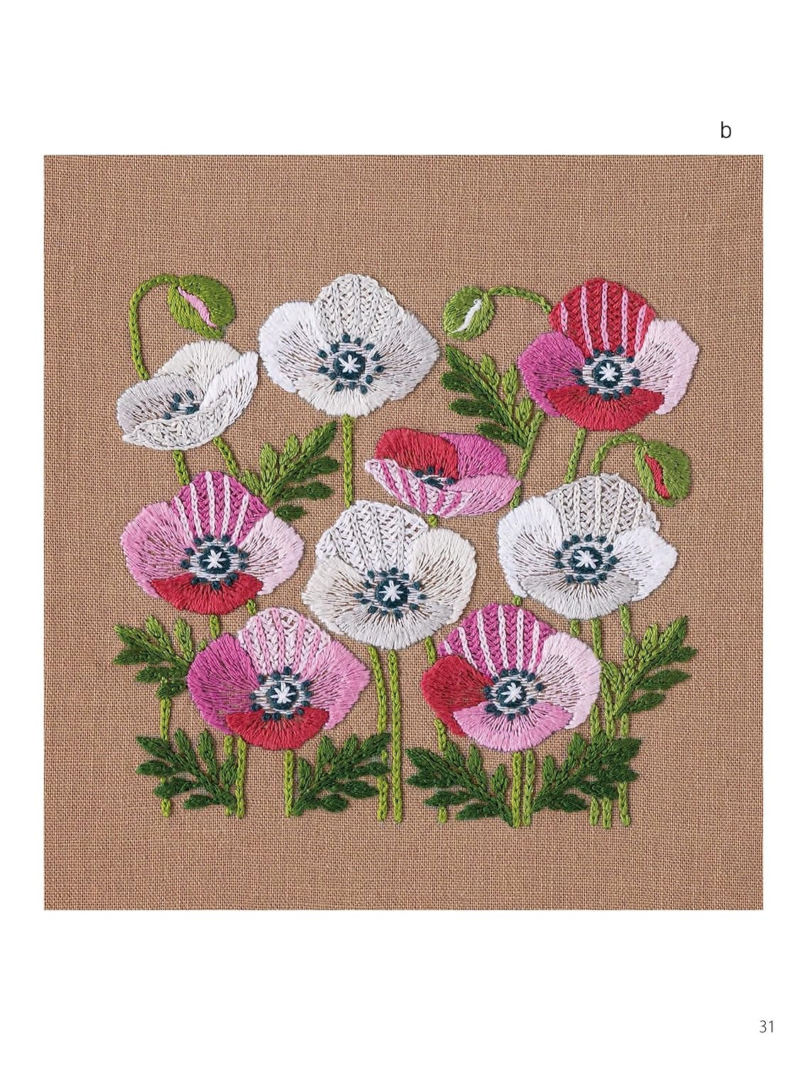 Embroidery in different colors - Japanese Craft Book