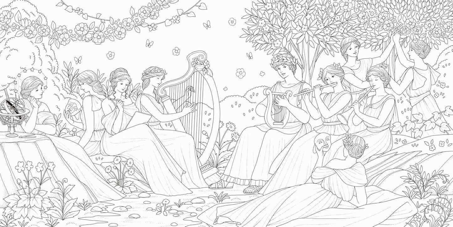 Greek Mythology Coloring BOOK - Japanese Coloring Book