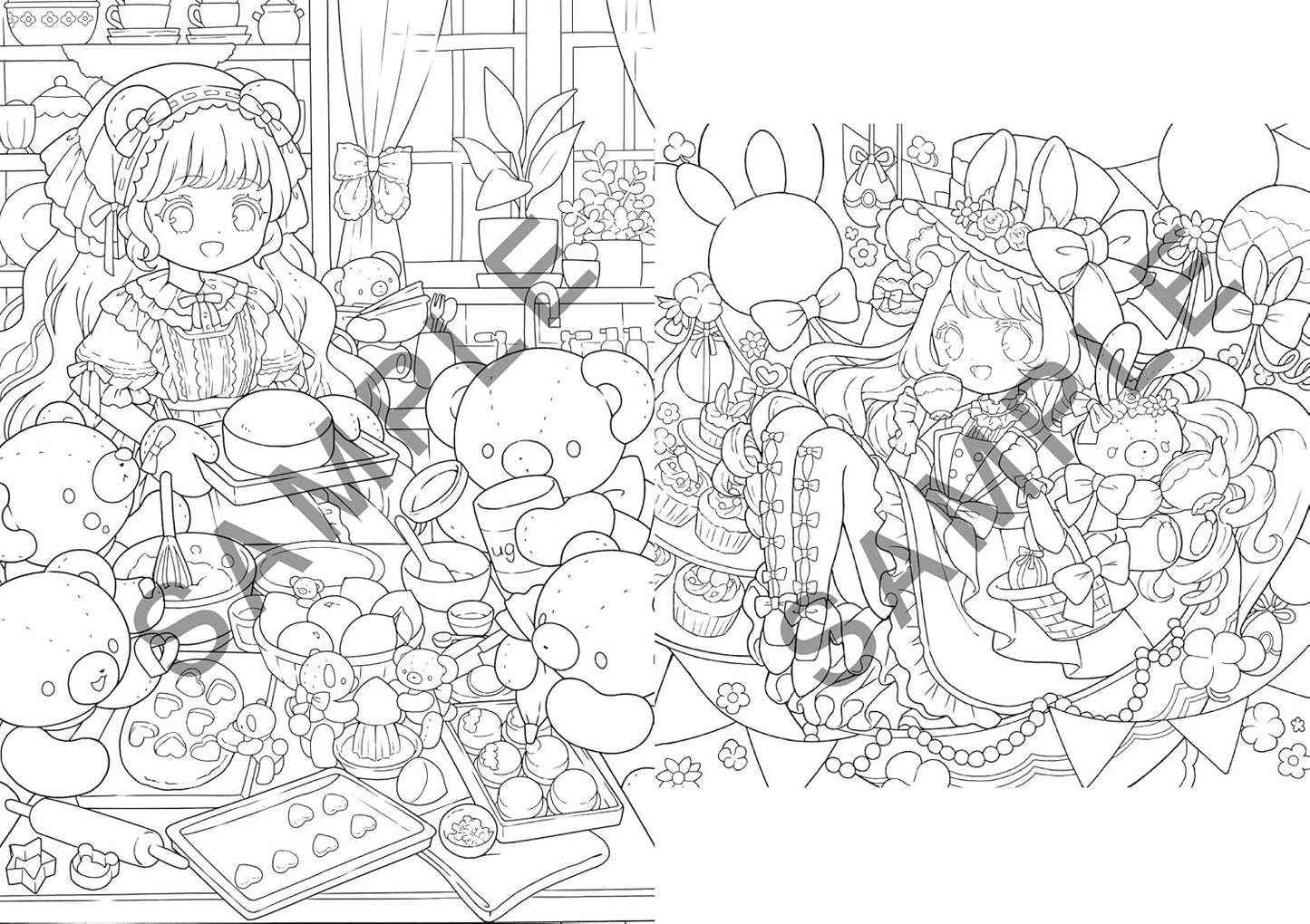 A Heartwarming Coloring Book — A Cute Fairytale World - Japanese Coloring Book