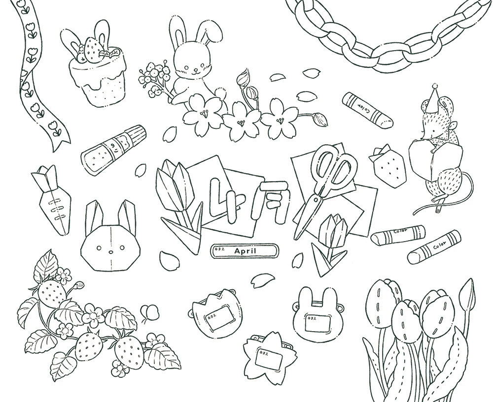 Little Moments of Coloring – A Colorful Calendar - Japanese Book