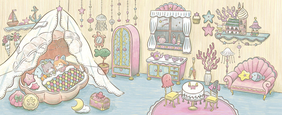 The Cozy Life of Kyara and Meru – Japanese Coloring Book