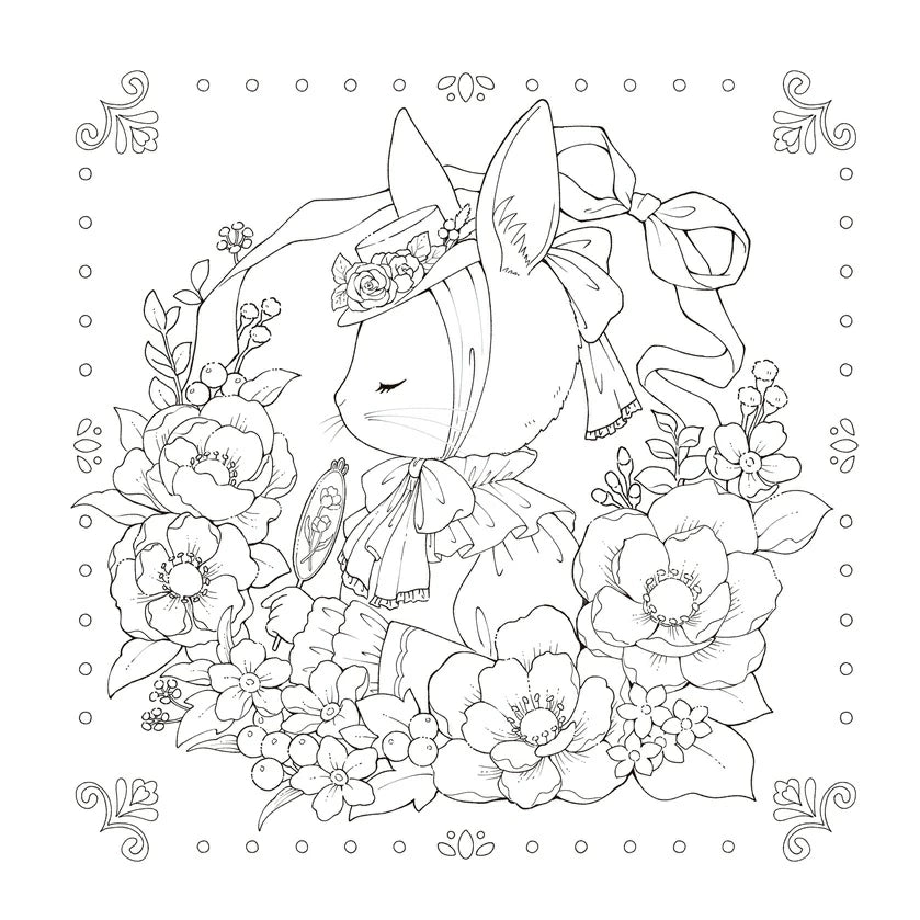 A Storybook Coloring Book: A Forest Diary with Little Twins - Japanese Coloring Book