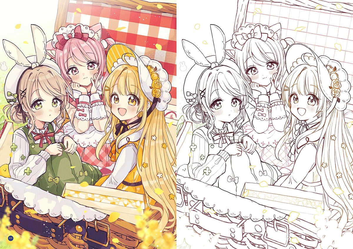 Take a Break at the Dreamy Cafe – Japanese Coloring Book