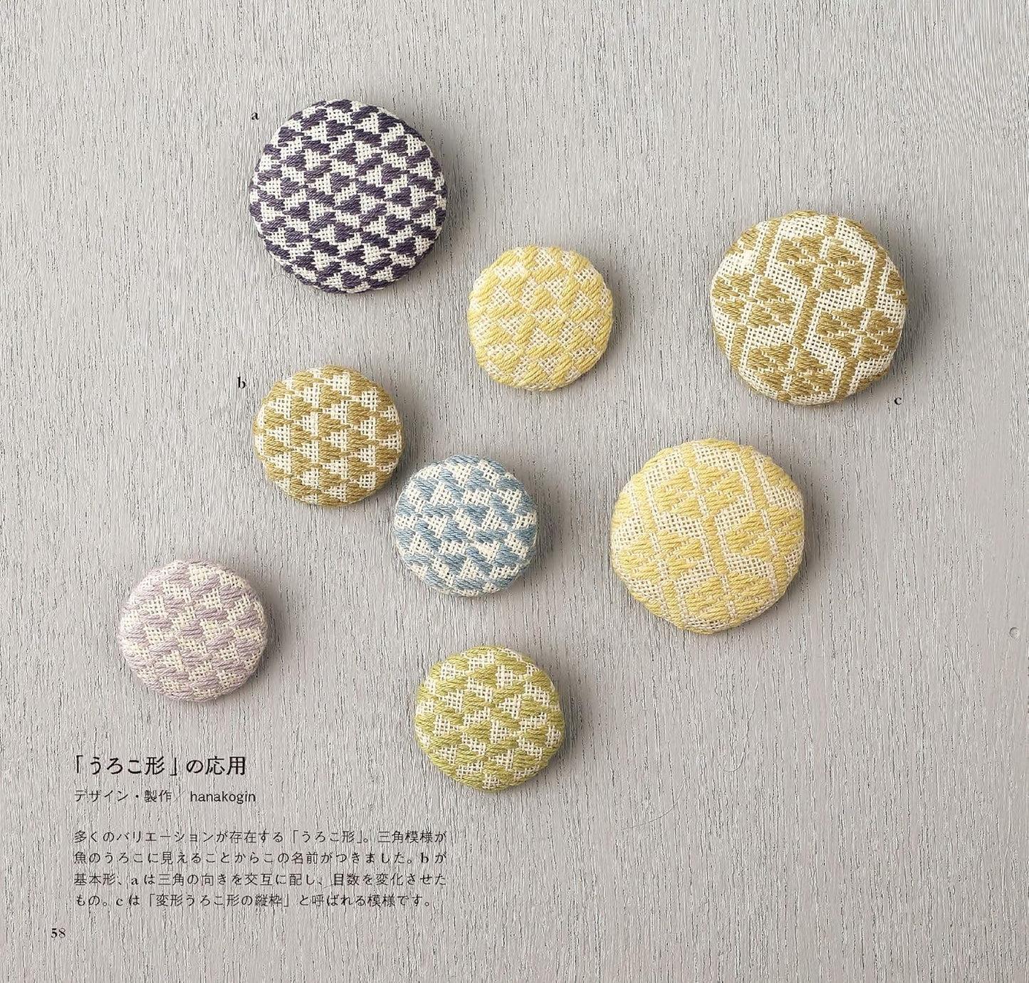 Repeated Patterns Kogin Embroidery Book - Japanese Craft Book