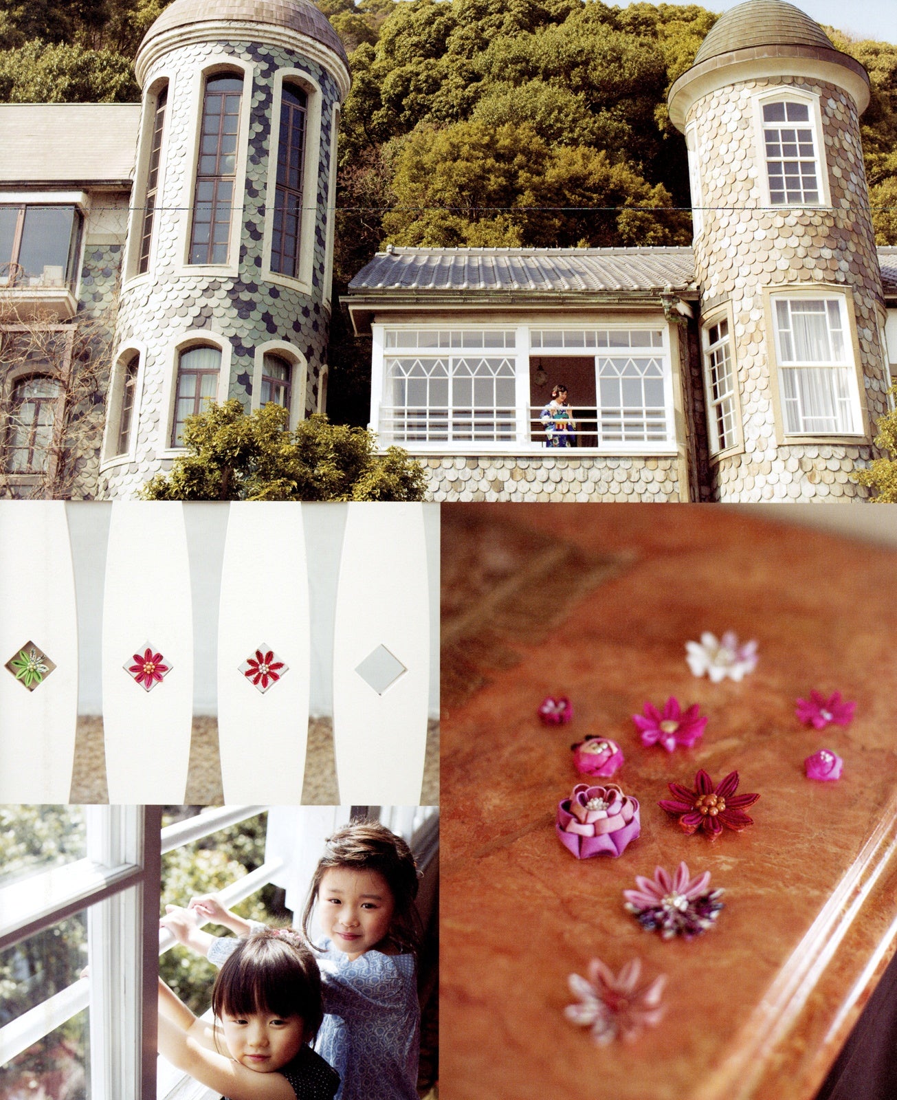 Kawaii Traditional JAPANESE TSUMAMI Fabric Flowers - Japanese Craft Book
