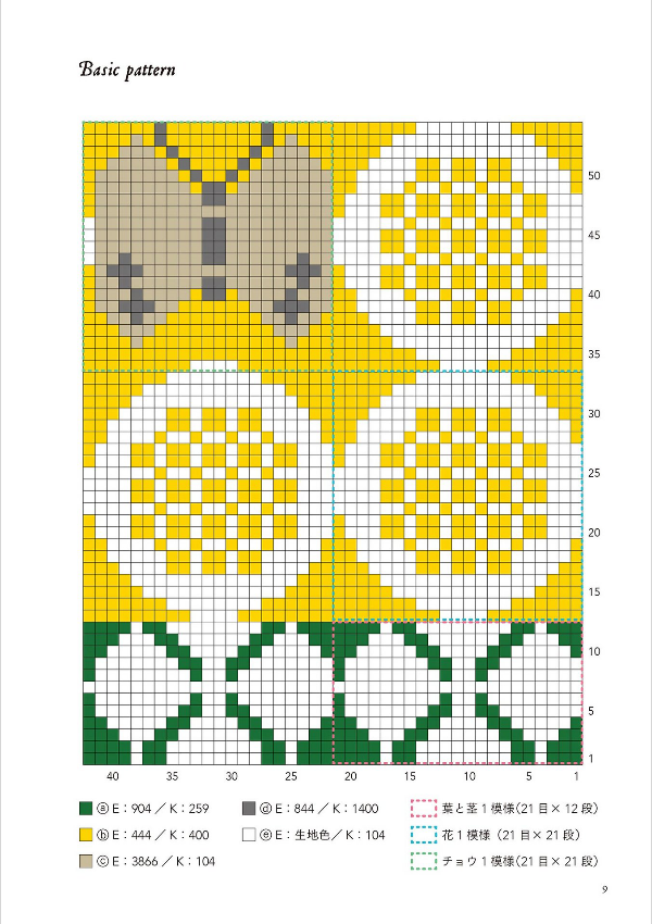 Ten to Sen Grid Pattern Embroidery - Japanese Craft Book