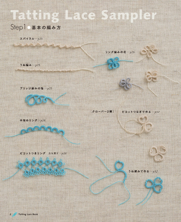 Tatting Lace Lesson Book  - Japanese Craft Book