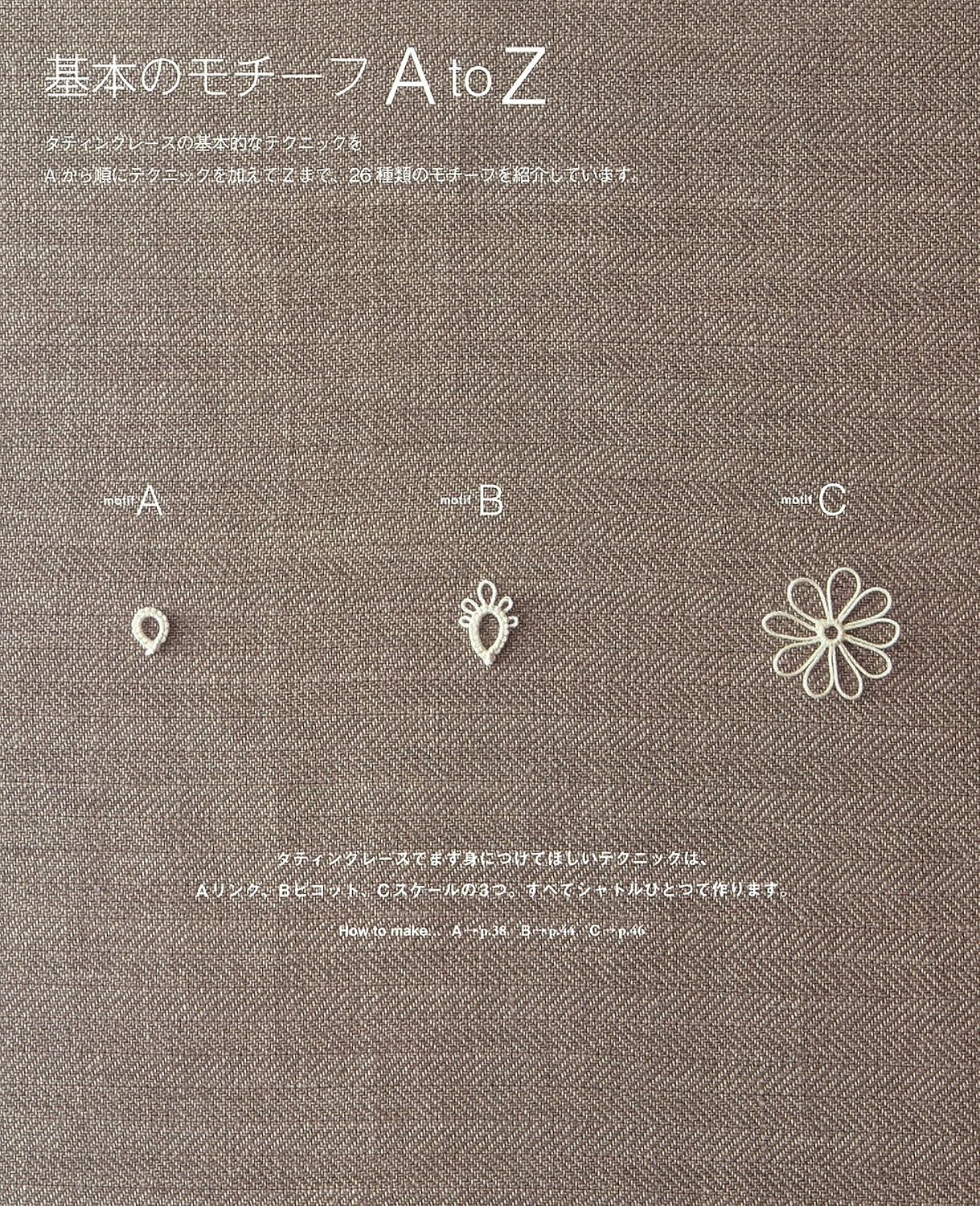 Tatting Lace A to Z - Japanese Craft Book