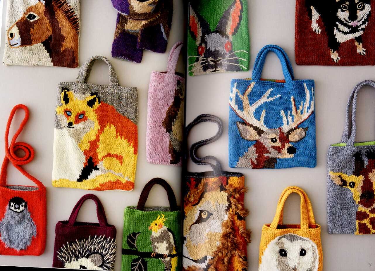 Animal Designs Knit Bags - Japanese Craft Book