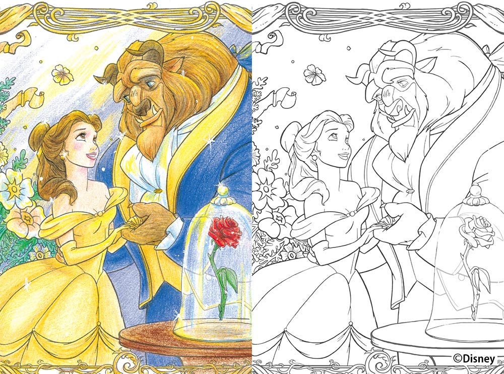 Disney's Fantastic and Loving Coloring Book in Post Card Size - Japanese Coloring Book (NP)