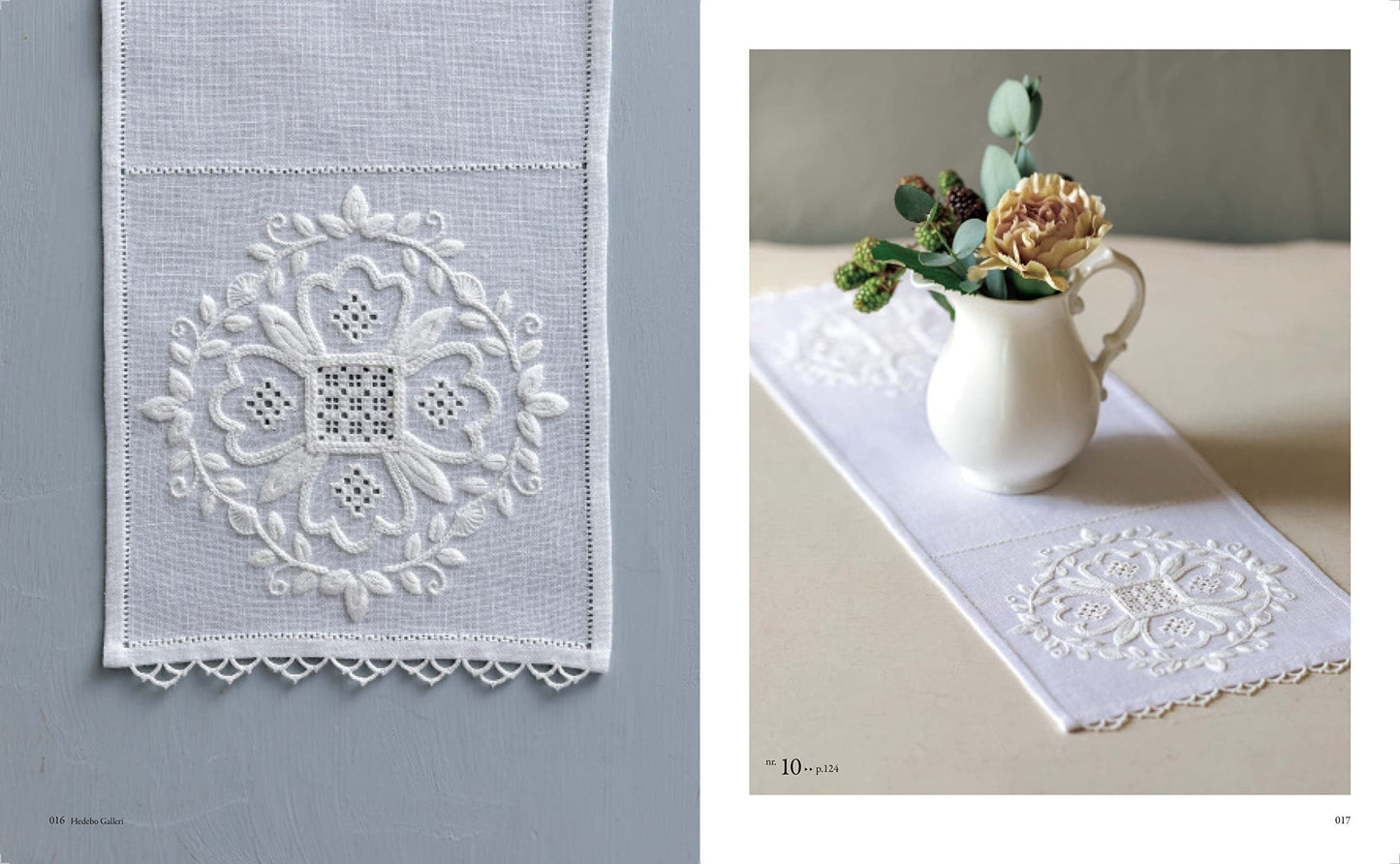 Danish White Work Hedebo Traditional Denmark Embroidery - Japanese Craft Book