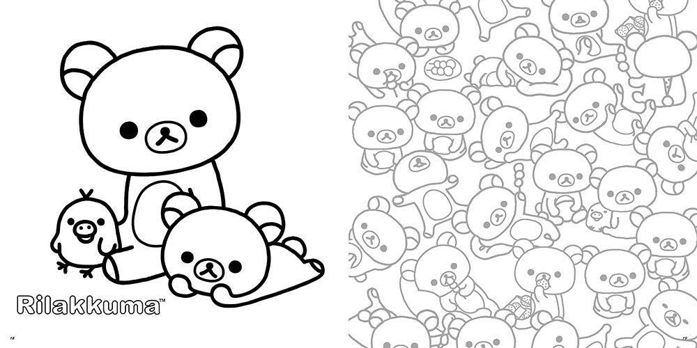 Rilakkuma Coloring Lesson Book - Japanese Coloring Book