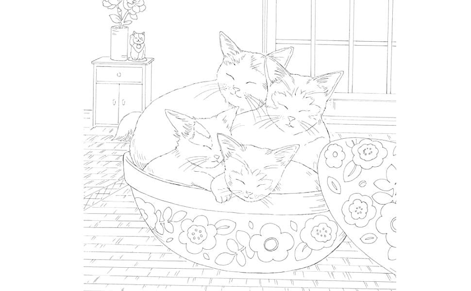 Small Happiness you find in your everyday life Coloring Book - Japanese Coloring Book