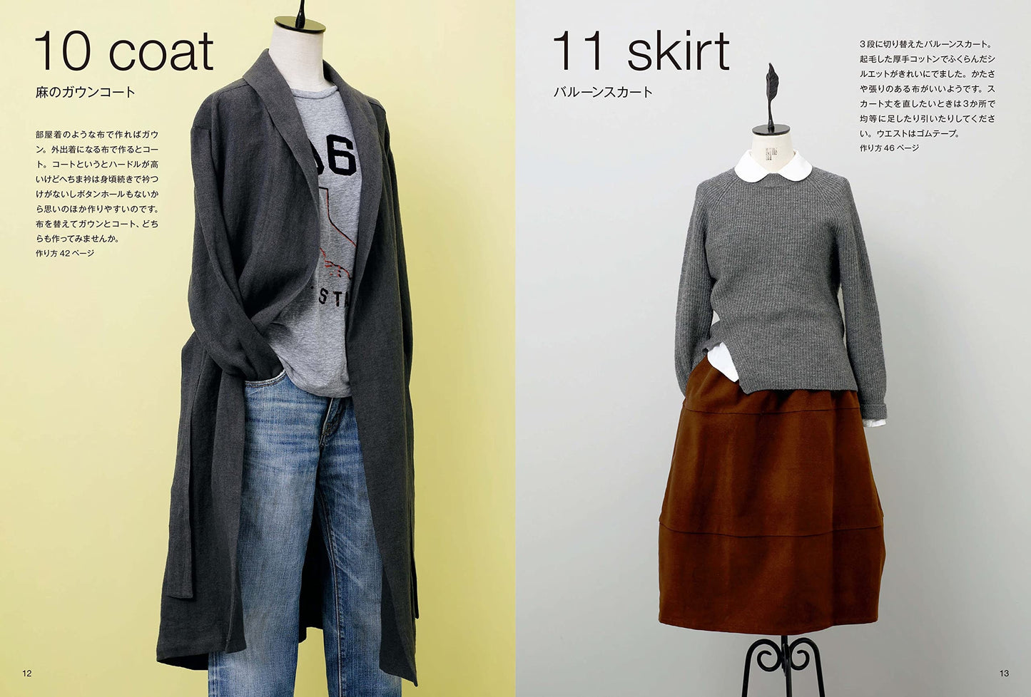 12 Clothes that I want to Make by Machiko Kayaki - Japanese Craft Book