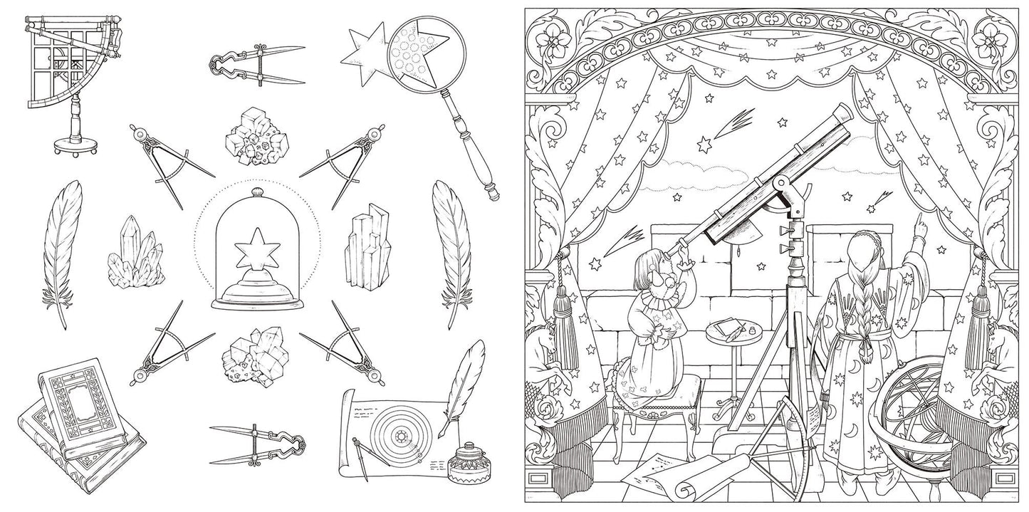 Coloring Book of Secret Dream Story Fairy Tale Like Coloring Book - Japanese Coloring Book - Japanese Coloring Book